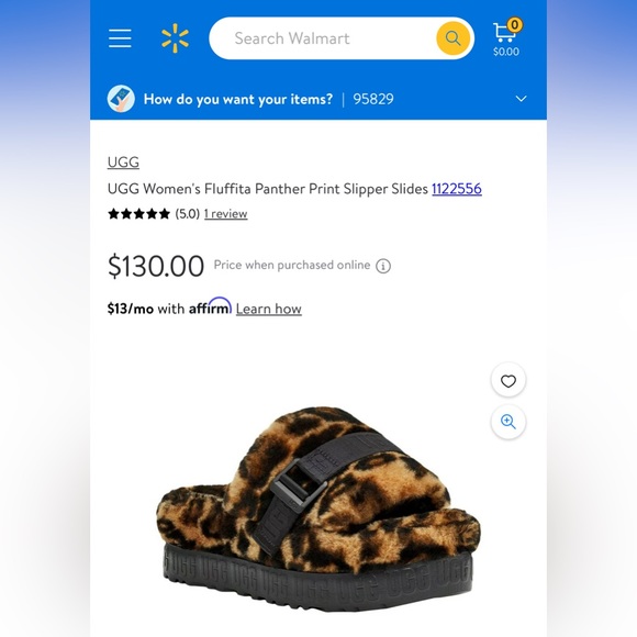 Ugg Women's Fluffita Panther size 9 - Picture 5 of 5